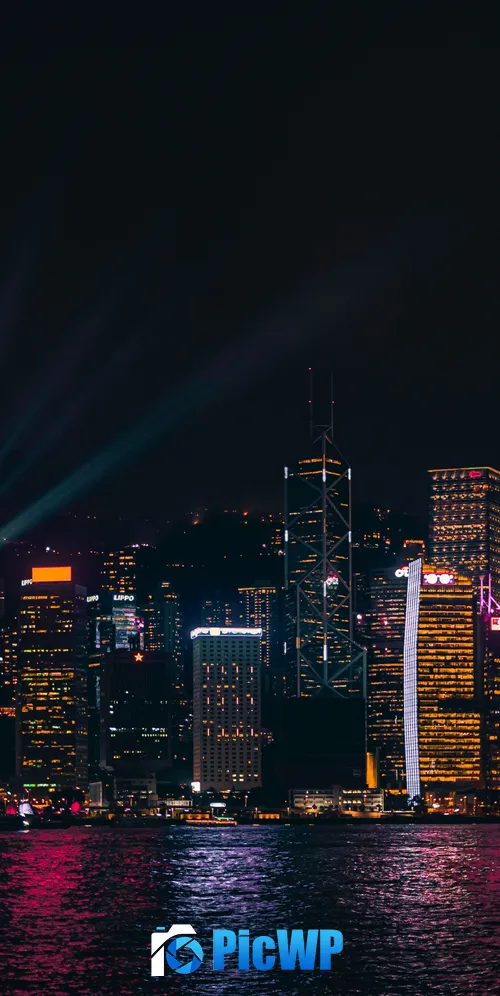 Hong Kong Night City 3K Mobile Wallpaper