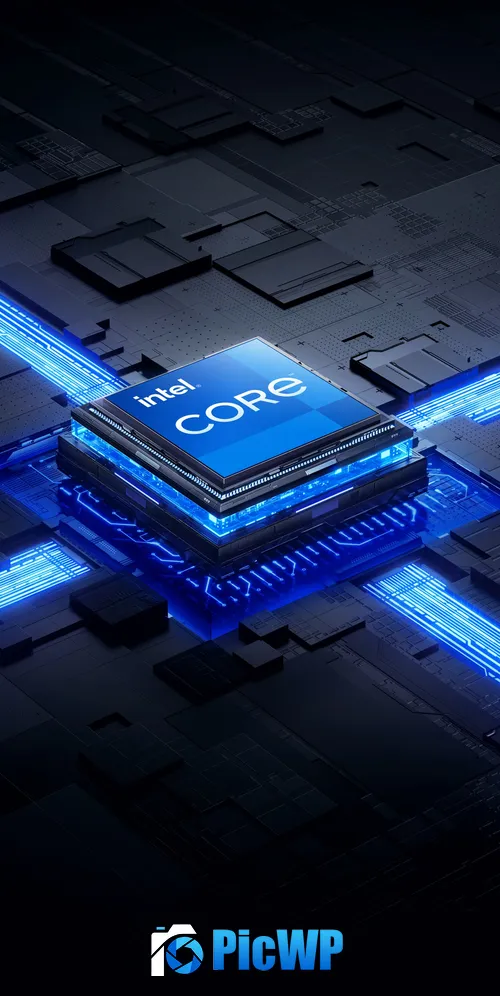Intel processor Futuristic 3K Mobile Wallpaper