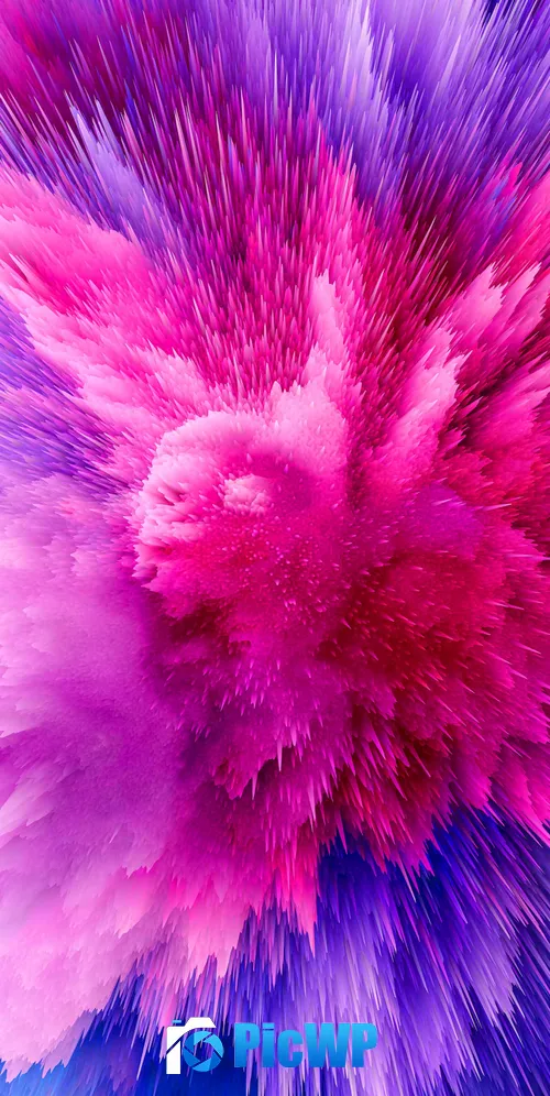 Color explosion Pink 3K Mobile Wallpaper