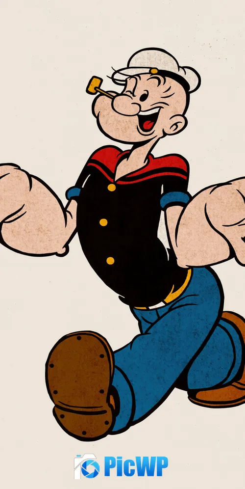 Popeye Cheerful 3K Mobile Wallpaper
