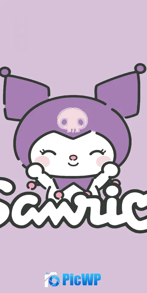 Kuromi Purple aesthetic 3K Mobile Wallpaper