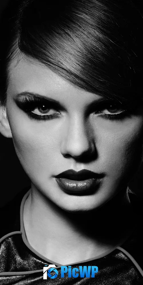 Taylor Swift Monochrome 3K Mobile Wallpaper