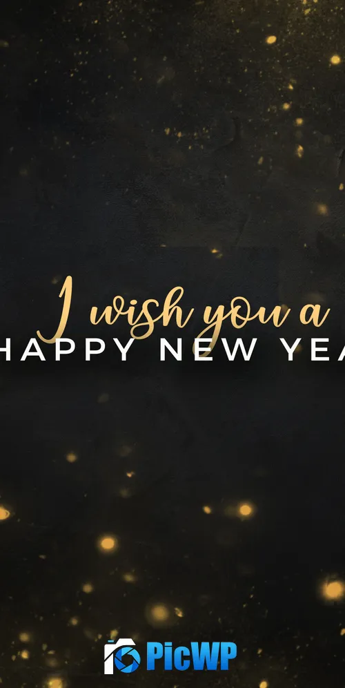 Happy New Year Dark background 3K Mobile Wallpaper