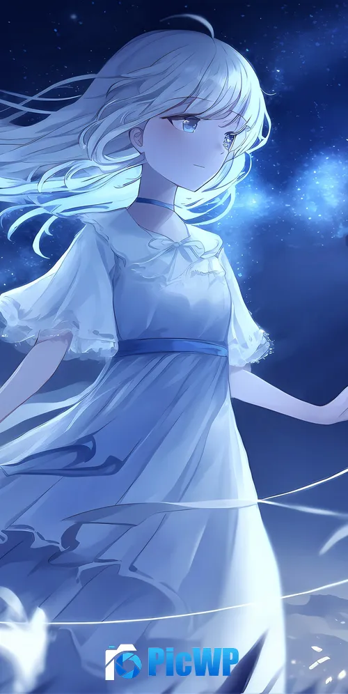 Anime girl Night 3K Mobile Wallpaper