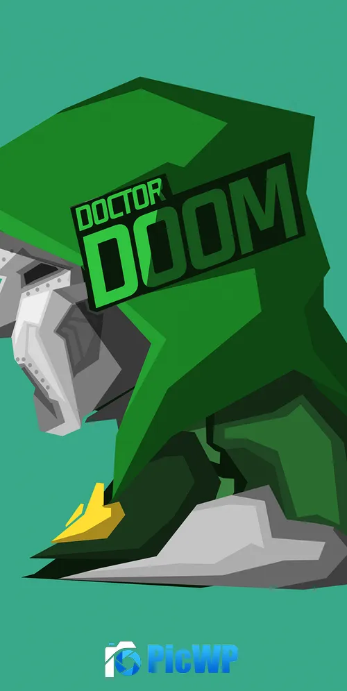 Doctor Doom Minimalist 3K Mobile Wallpaper