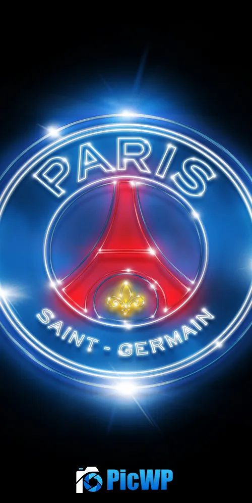 Paris Saint-Germain Neon 3K Mobile Wallpaper