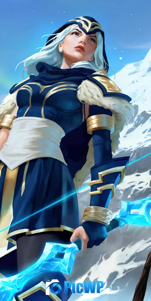Ashe The Frost Archer 3K Mobile Wallpaper