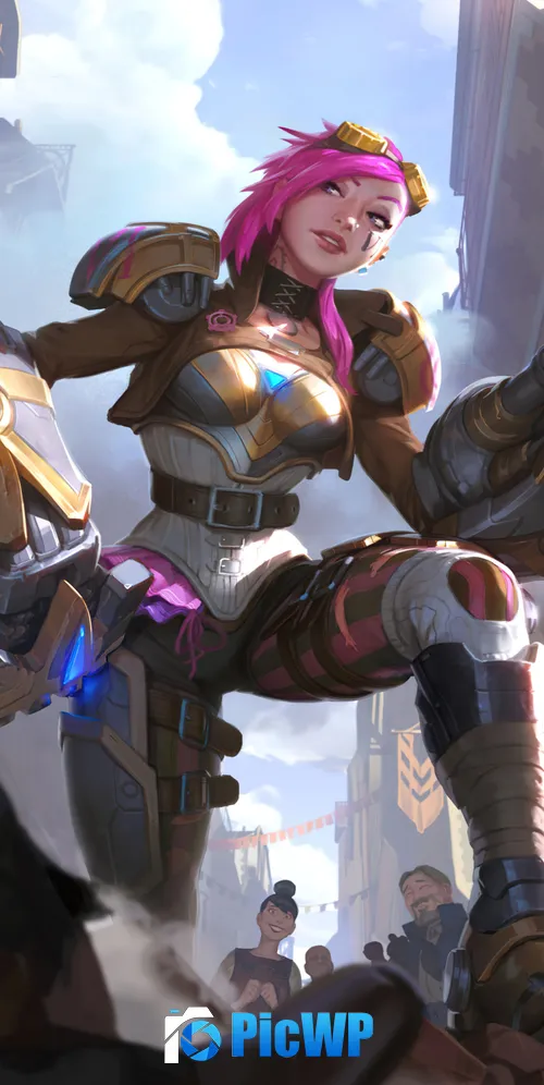 Vi the Piltover Enforcer 3K Mobile Wallpaper
