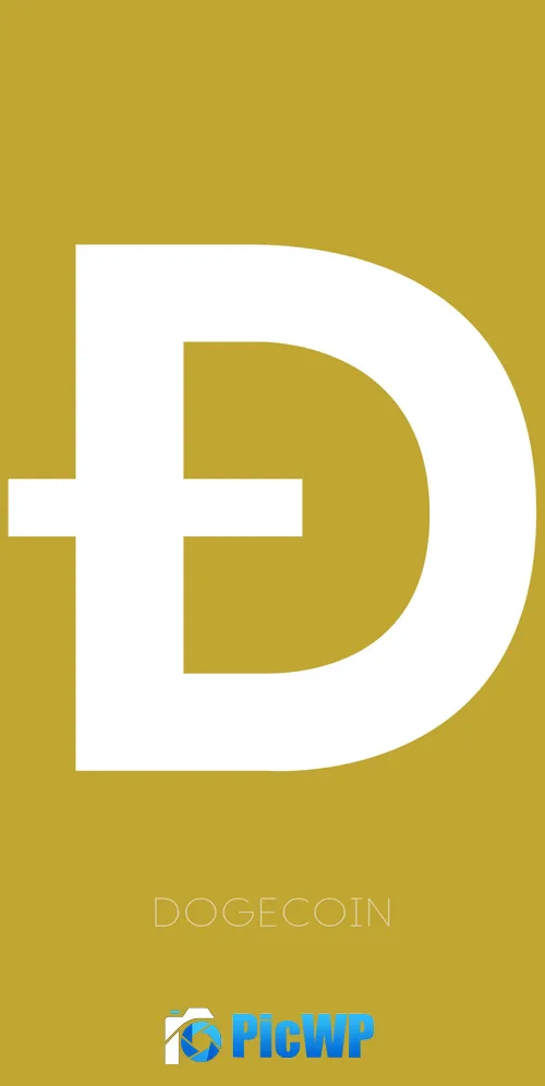 Dogecoin Minimalist 3K Mobile Wallpaper