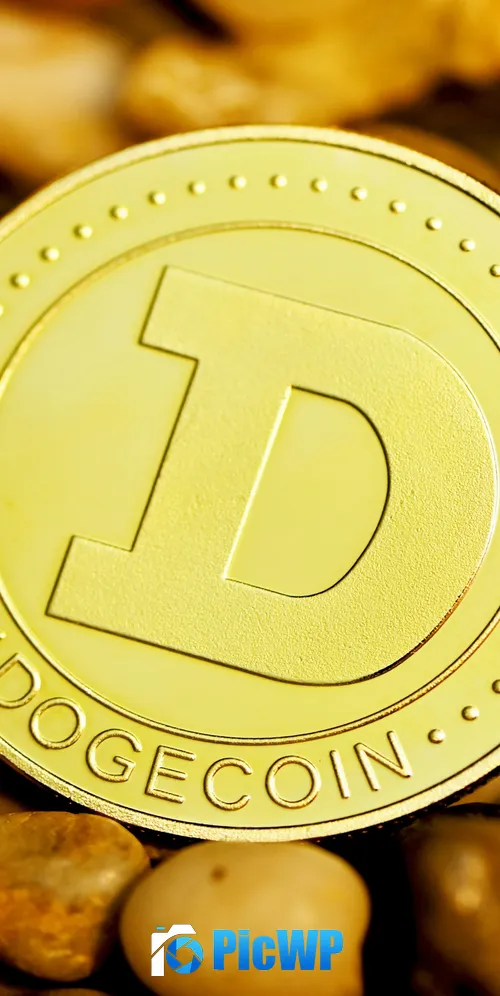 Golden Dogecoin 3K Mobile Wallpaper