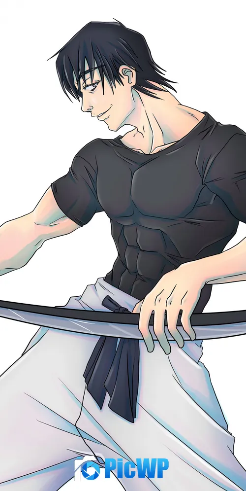 Toji Fushiguro White background 3K Mobile Wallpaper