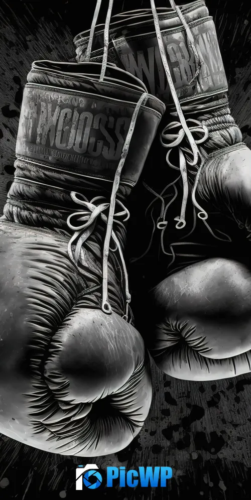 Boxing Gloves Dark background 3K Mobile Wallpaper