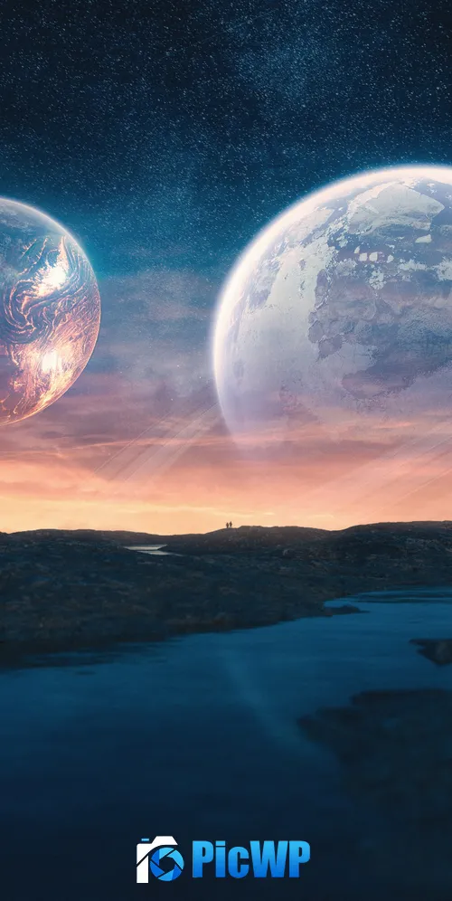 Surreal Planets 3K Mobile Wallpaper