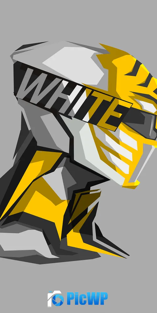 White Ranger Power Rangers 3K Mobile Wallpaper