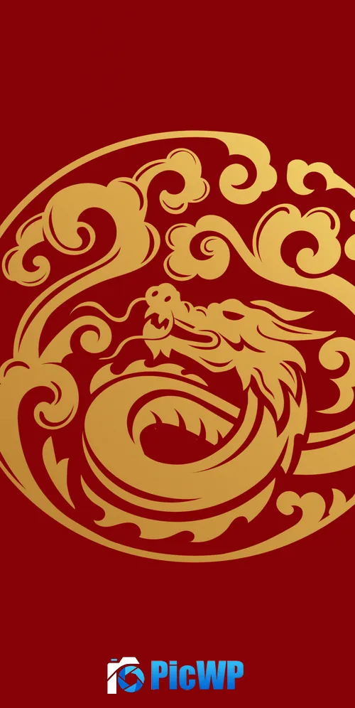 Year of the Dragon Chinese New Year 3K Mobile Wallpaper