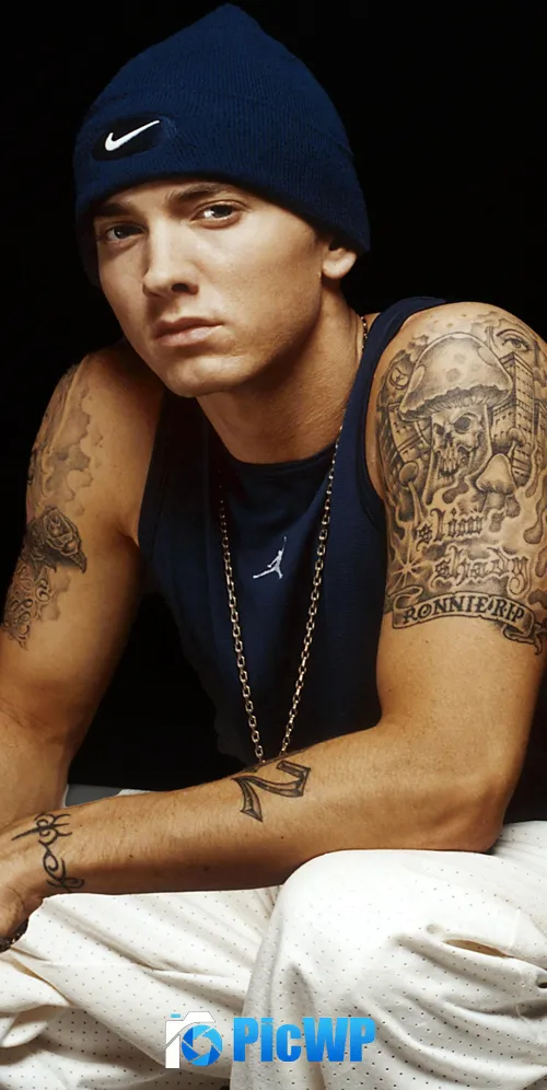 Eminem Black background 3K Mobile Wallpaper