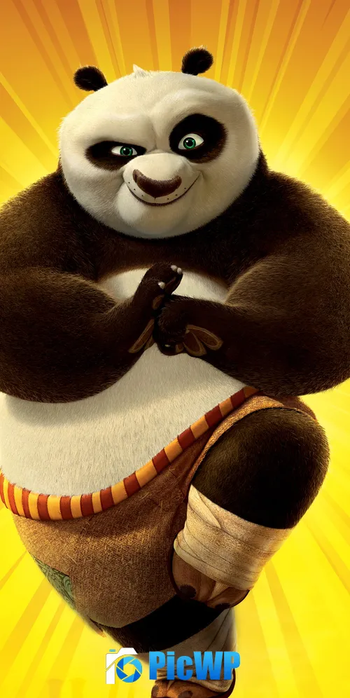 Po in Kung Fu Panda 2 3K Mobile Wallpaper