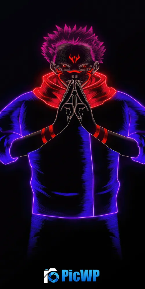 Sukuna AMOLED 3K Mobile Wallpaper