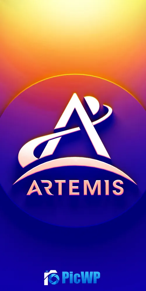 NASA Artemis Gradient background 3K Mobile Wallpaper