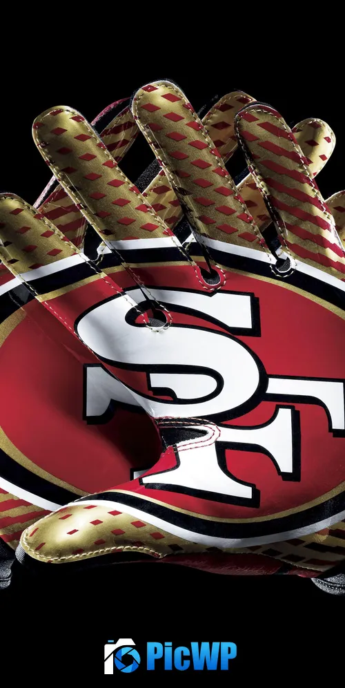 San Francisco 49ers Gloves 3K Mobile Wallpaper