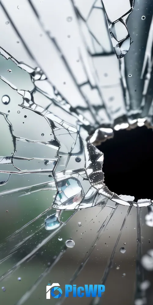 Broken Glass 3K Mobile Wallpaper