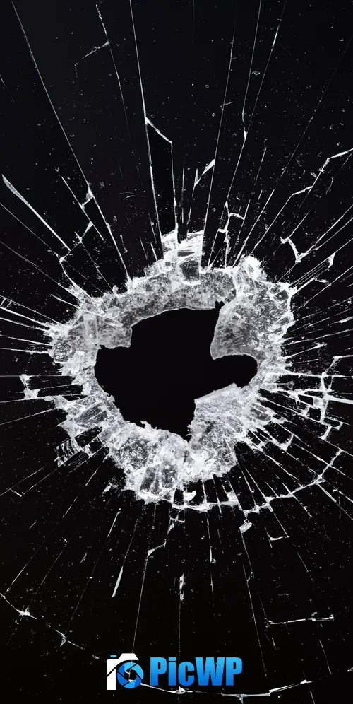 Shattered glass 3K Mobile Wallpaper