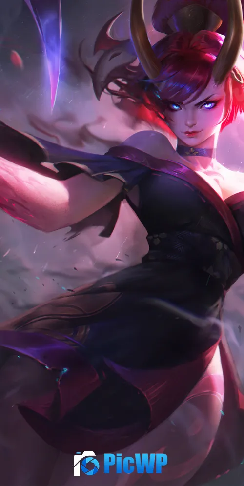 Blood Moon Evelynn League of Legends 3K Mobile Wallpaper