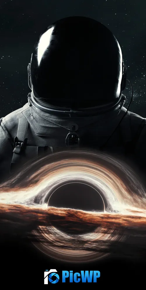 Astronaut Wormhole 3K Mobile Wallpaper