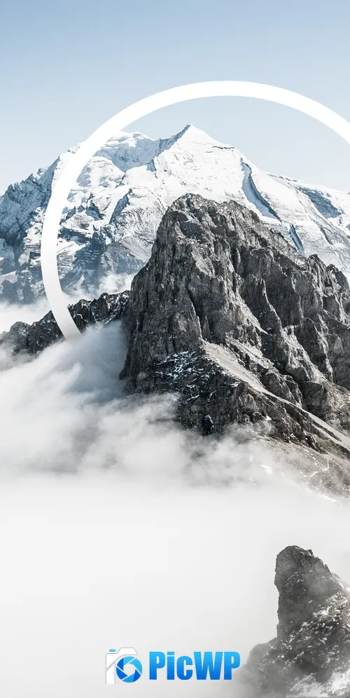 Alps mountains Geometric 3K Mobile Wallpaper