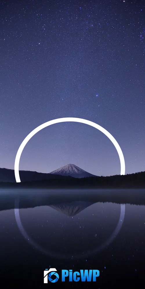 Mount Fuji Night 3K Mobile Wallpaper