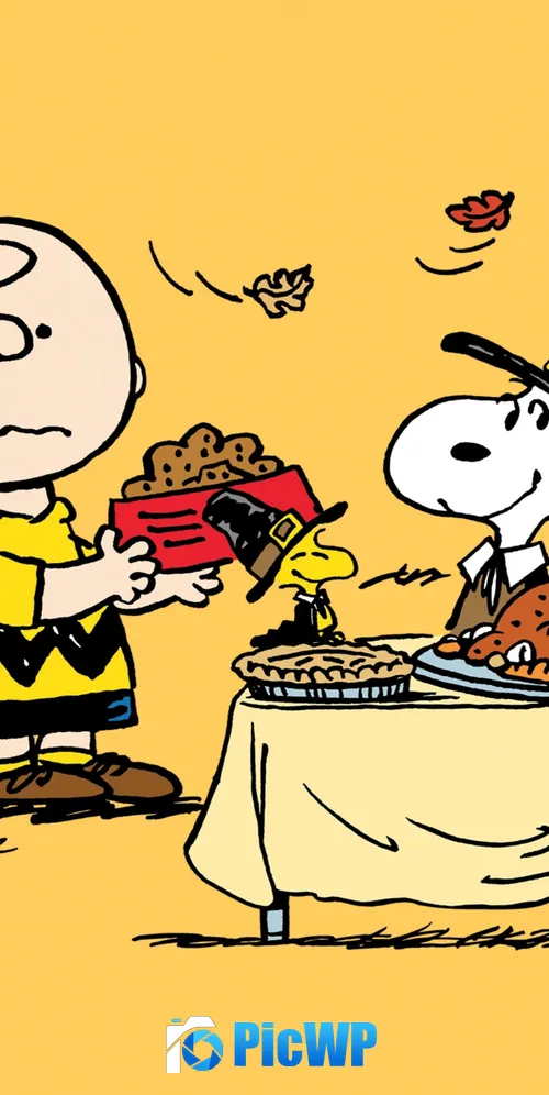 Peanuts Thanksgiving 3K Mobile Wallpaper