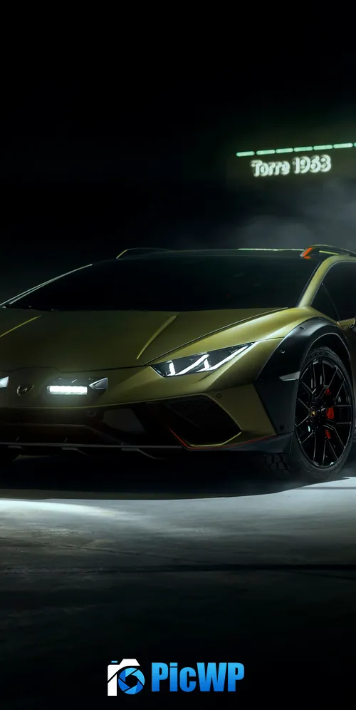 Lamborghini Huracan Sterrato Dark aesthetic 3K Mobile Wallpaper