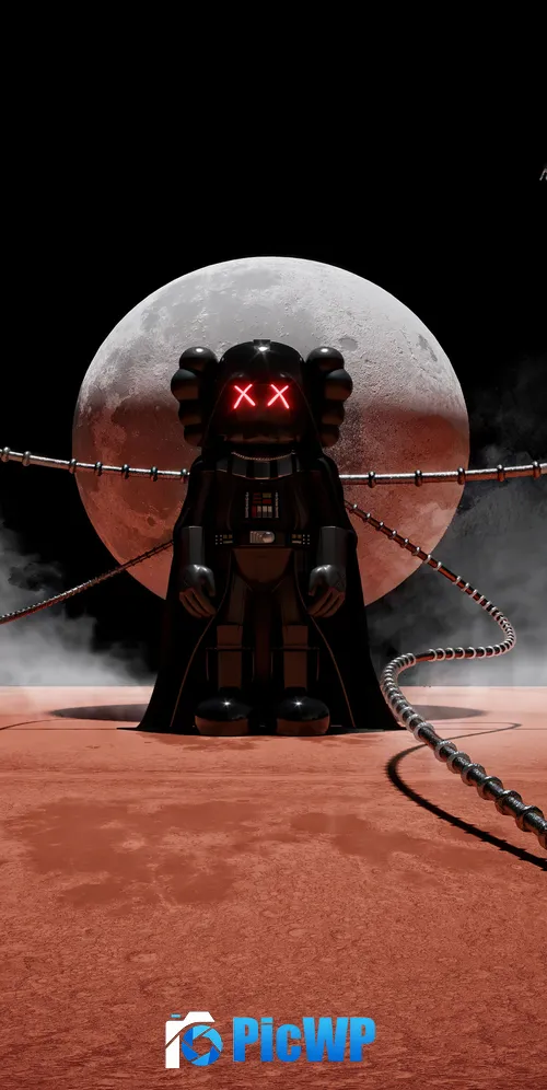 Kaws Darth Vader 3K Mobile Wallpaper