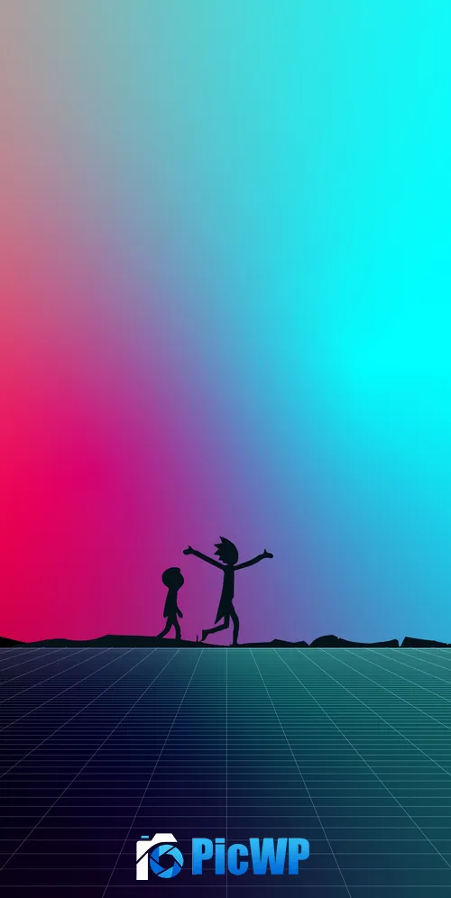 Rick and Morty Minimalist 3K Mobile Wallpaper
