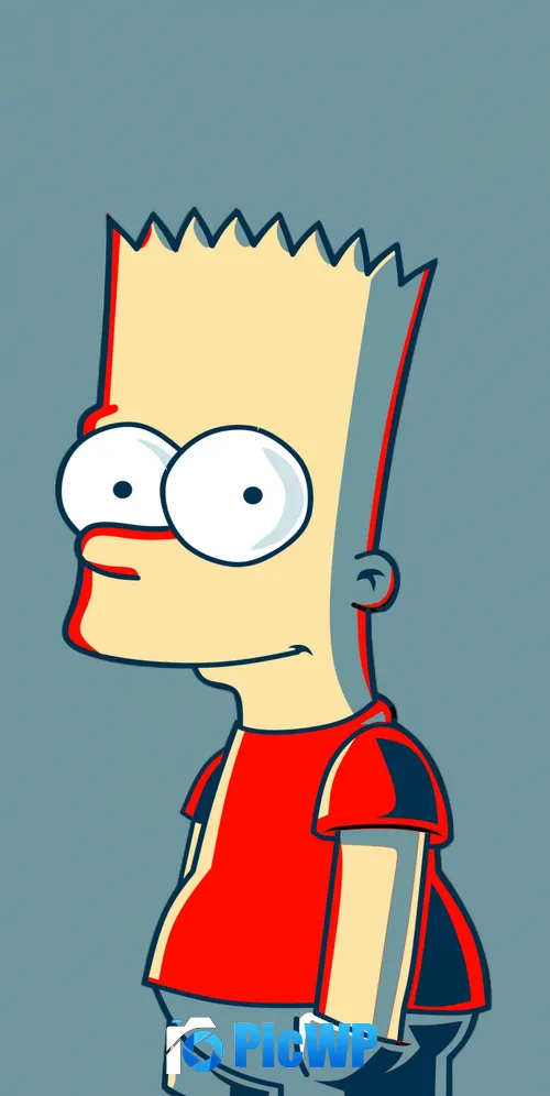 Bart Simpson Minimalist 3K Mobile Wallpaper
