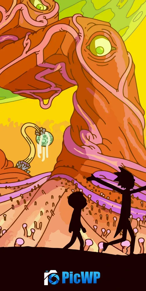 Rick and Morty Cartoon 3K Mobile Wallpaper