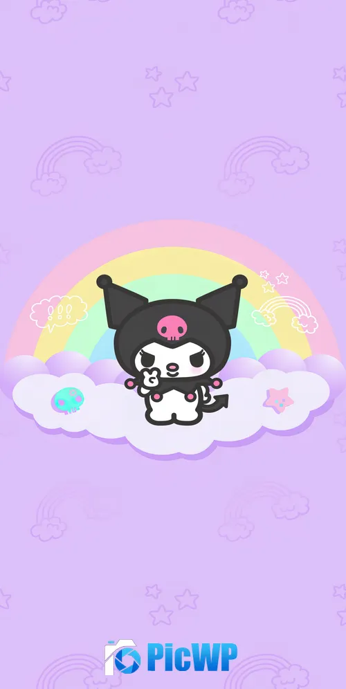 Kuromi Hello Kitty 3K Mobile Wallpaper