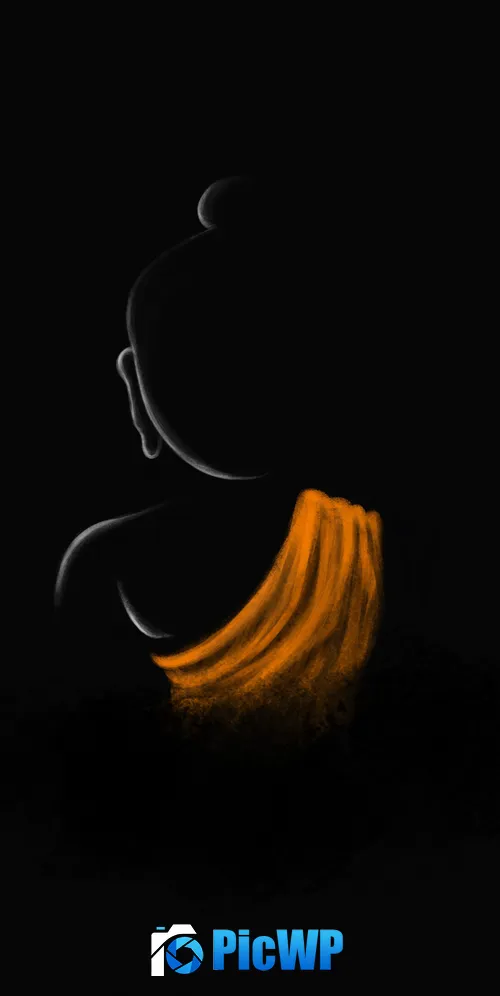 Gautama Buddha Minimalist 3K Mobile Wallpaper