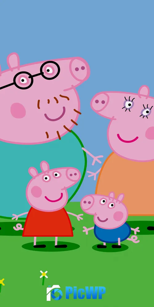 Peppa Pig family Daddy Pig 3K Mobile Wallpaper