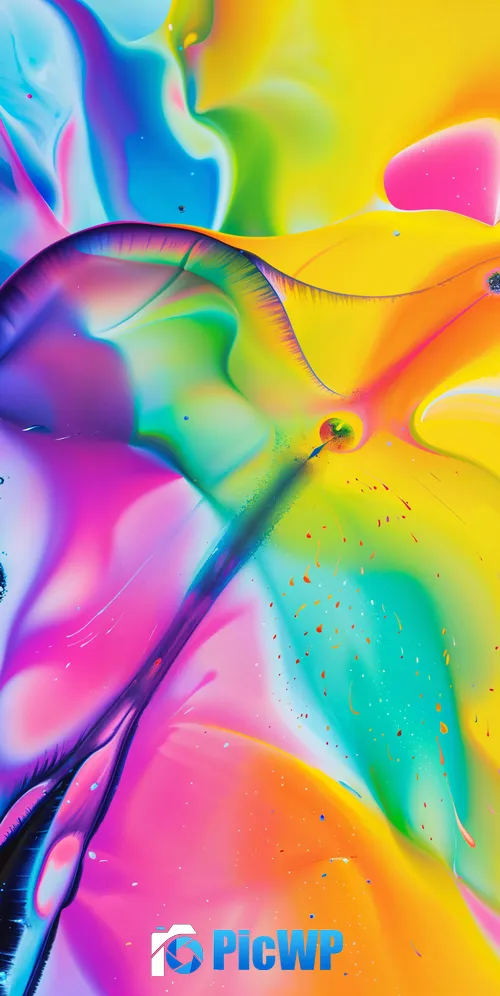 Vibrant Liquid art 3K Mobile Wallpaper