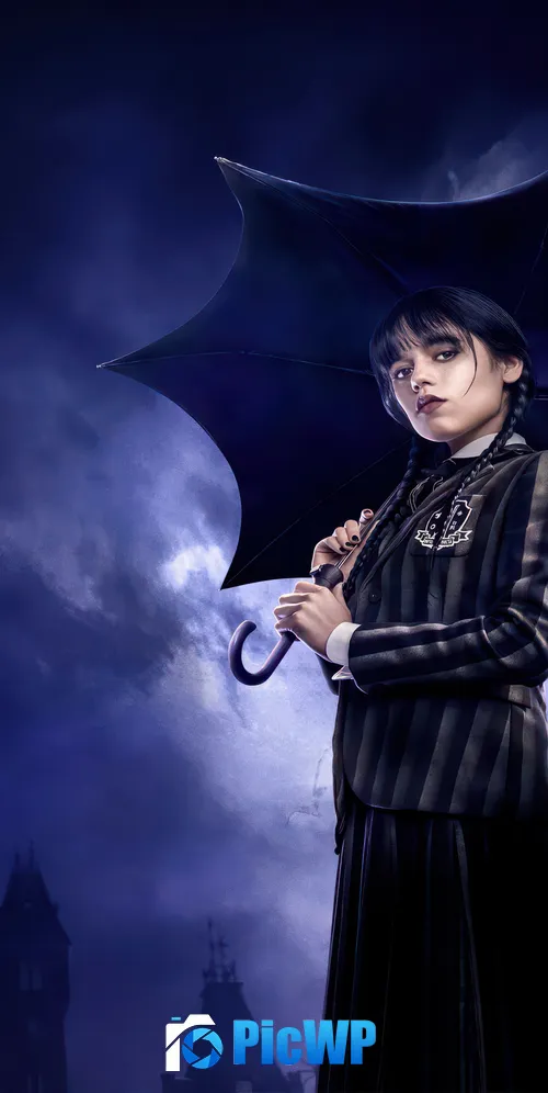 Jenna Ortega as Wednesday Addams Netflix series 3K Mobile Wallpaper
