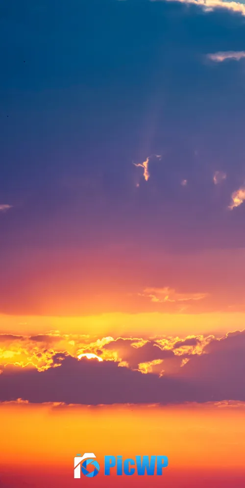 Sunset Evening sky 3K Mobile Wallpaper