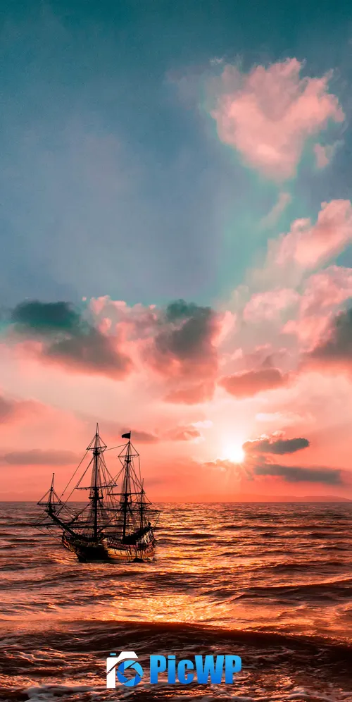 Sunset Ocean 3K Mobile Wallpaper