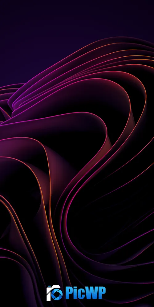 Windows 11 Purple abstract 3K Mobile Wallpaper