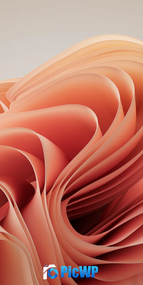 Surface Laptop 5 Pastel orange 3K Mobile Wallpaper