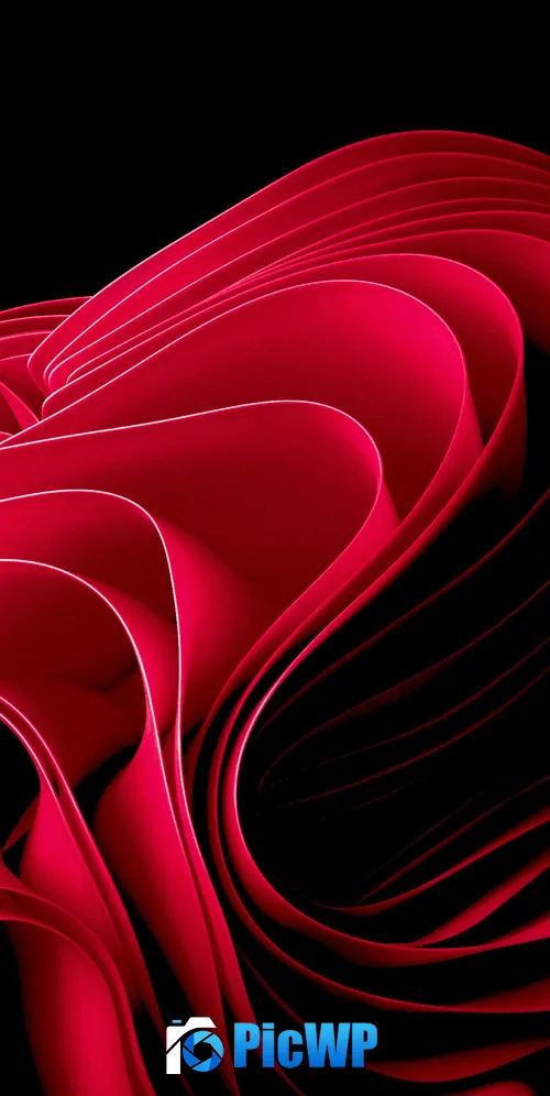 Windows 11 Red abstract 3K Mobile Wallpaper