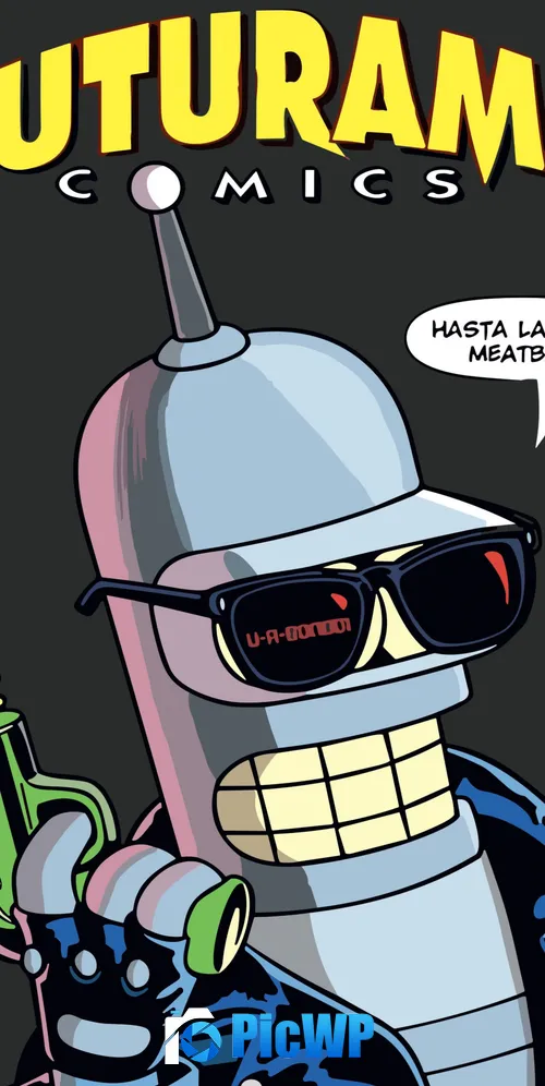 Bender (Futurama) Funny 3K Mobile Wallpaper