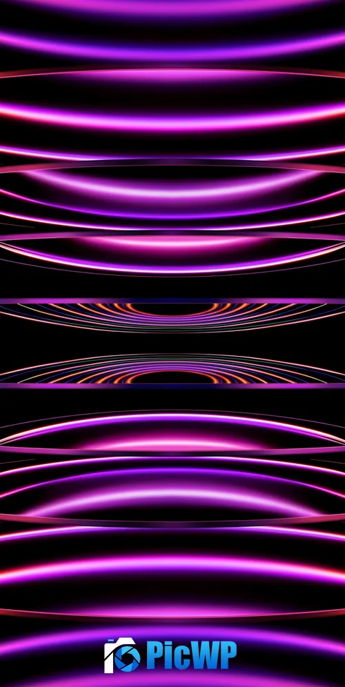 iPad Pro M2 Neon circles 3K Mobile Wallpaper