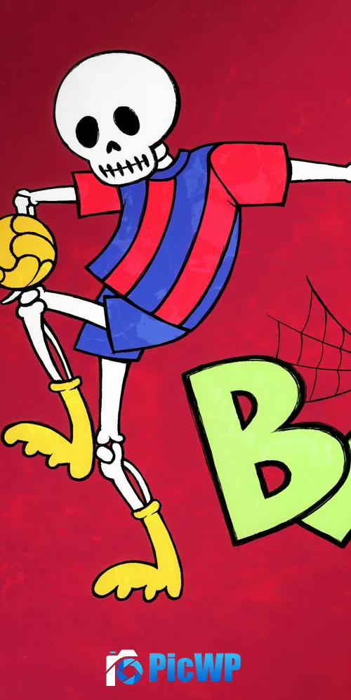Barca Skeleton 3K Mobile Wallpaper