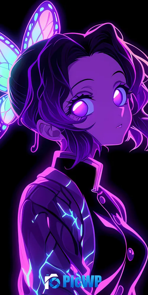 Shinobu Kocho Dark aesthetic 3K Mobile Wallpaper